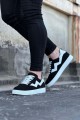 WG160 Erkek Günlük Bağcıklı Süet Cilt Spor Sneaker Ayakkabı SCBT - Siyah/Beyaz – Wagoon Erkek Ayakkabı