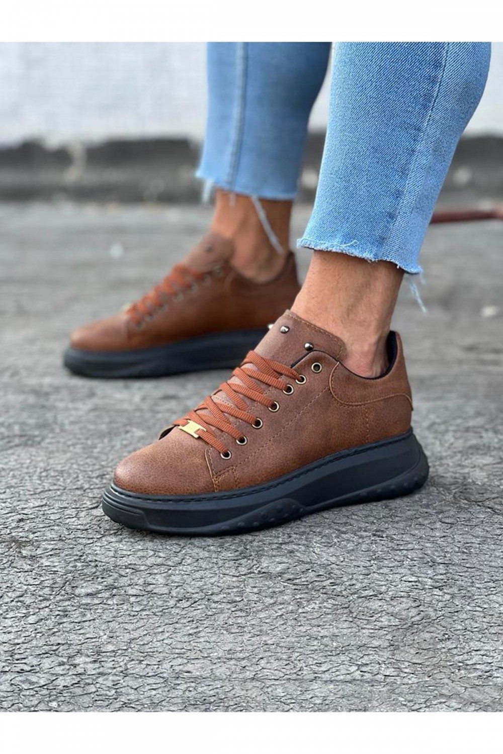 WG501 Erkek Günlük Bağcıklı Cilt Spor Sneaker Ayakkabı CST - Taba Erkek Ayakkabı WG501 Erkek Günlük Bağcıklı Cilt Spor Sneaker Ayakkabı CST - Taba – Wagoon Erkek Ayakkabı