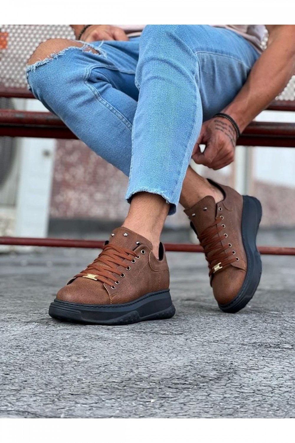 WG501 Erkek Günlük Bağcıklı Cilt Spor Sneaker Ayakkabı CST - Taba Erkek Ayakkabı WG501 Erkek Günlük Bağcıklı Cilt Spor Sneaker Ayakkabı CST - Taba – Wagoon Erkek Ayakkabı