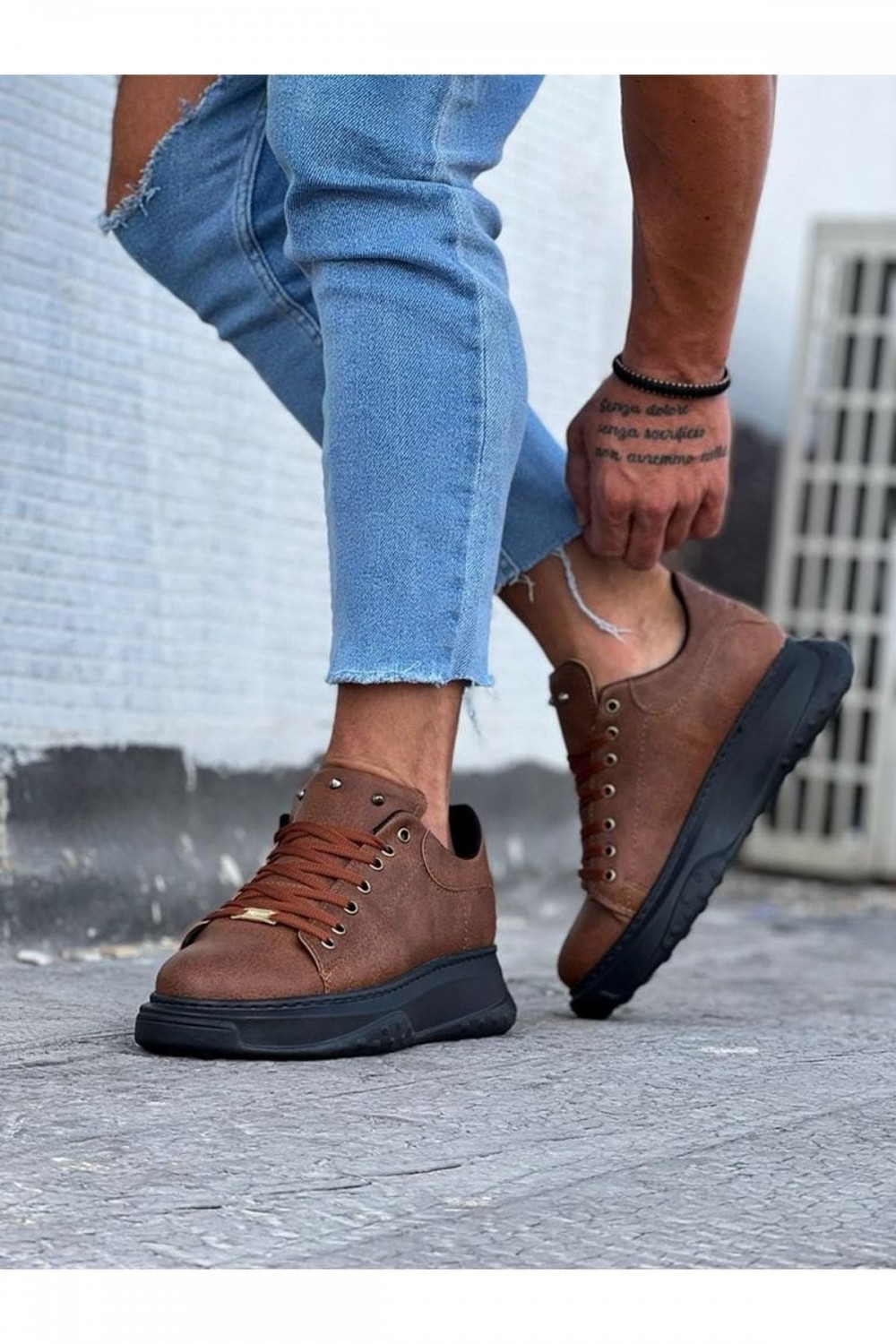 WG501 Erkek Günlük Bağcıklı Cilt Spor Sneaker Ayakkabı CST - Taba Erkek Ayakkabı WG501 Erkek Günlük Bağcıklı Cilt Spor Sneaker Ayakkabı CST - Taba – Wagoon Erkek Ayakkabı