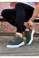 WG505 Erkek Günlük Bağcıklı Cilt Spor Sneaker Ayakkabı CBT - Haki – Wagoon Erkek Ayakkabı