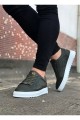 WG505 Erkek Günlük Bağcıklı Cilt Spor Sneaker Ayakkabı CBT - Haki – Wagoon Erkek Ayakkabı