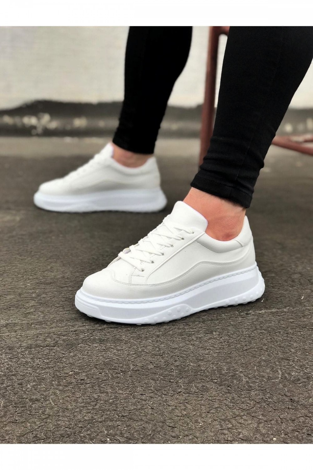 WG507 Erkek Günlük Bağcıklı Cilt Spor Sneaker Ayakkabı CBT - Beyaz Erkek Ayakkabı WG507 Erkek Günlük Bağcıklı Cilt Spor Sneaker Ayakkabı CBT - Beyaz – Wagoon Erkek Ayakkabı
