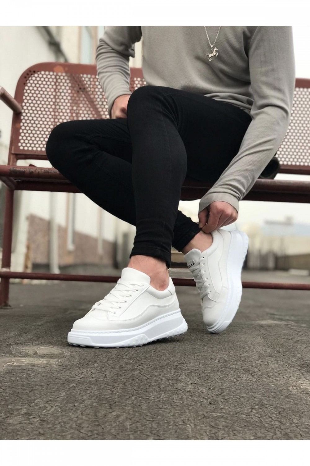 WG507 Erkek Günlük Bağcıklı Cilt Spor Sneaker Ayakkabı CBT - Beyaz Erkek Ayakkabı WG507 Erkek Günlük Bağcıklı Cilt Spor Sneaker Ayakkabı CBT - Beyaz – Wagoon Erkek Ayakkabı