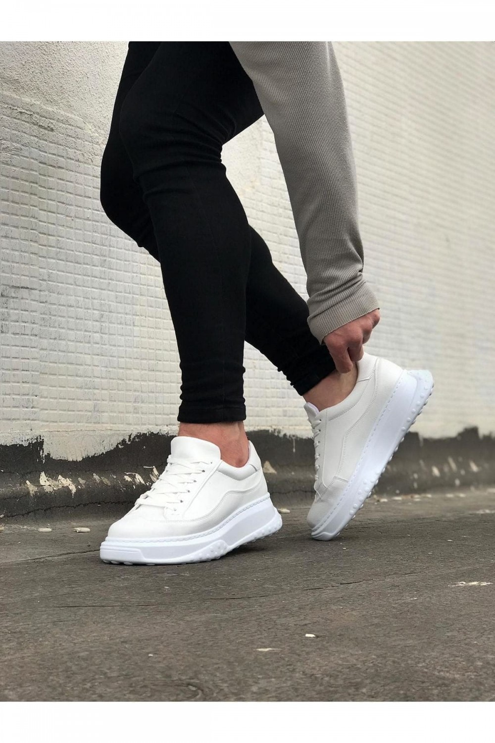WG507 Erkek Günlük Bağcıklı Cilt Spor Sneaker Ayakkabı CBT - Beyaz Erkek Ayakkabı WG507 Erkek Günlük Bağcıklı Cilt Spor Sneaker Ayakkabı CBT - Beyaz – Wagoon Erkek Ayakkabı