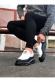 WG507 Erkek Günlük Bağcıklı Cilt Spor Sneaker Ayakkabı CST - Beyaz/Siyah Erkek Ayakkabı WG507 Erkek Günlük Bağcıklı Cilt Spor Sneaker Ayakkabı CST - Beyaz/Siyah – Wagoon Erkek Ayakkabı