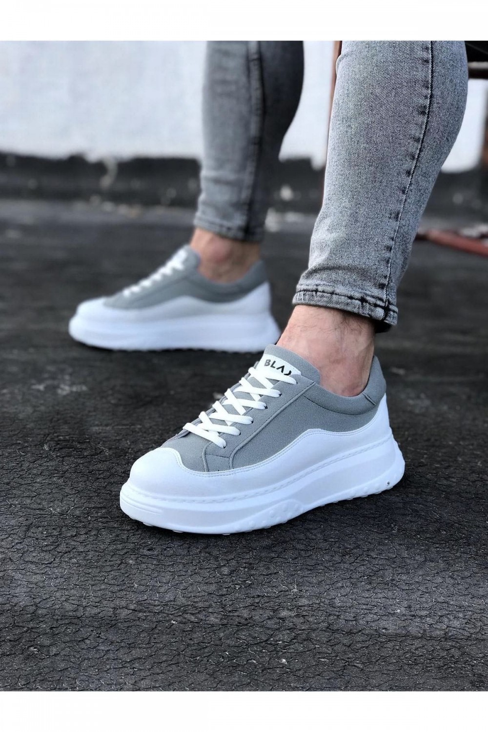 WG507 Erkek Günlük Bağcıklı Süet Cilt Spor Sneaker Ayakkabı SCBT - Gri/Beyaz Erkek Ayakkabı WG507 Erkek Günlük Bağcıklı Süet Cilt Spor Sneaker Ayakkabı SCBT - Gri/Beyaz – Wagoon Erkek Ayakkabı