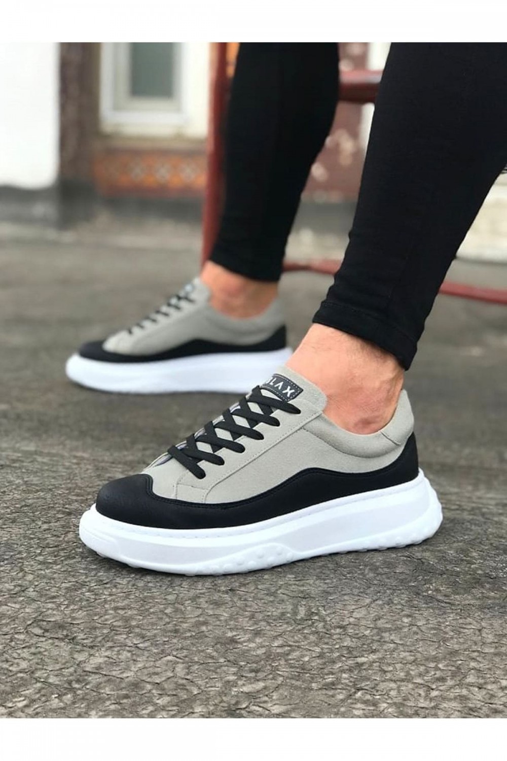 WG507 Erkek Günlük Bağcıklı Süet Cilt Spor Sneaker Ayakkabı SCBT - Gri/Siyah Erkek Ayakkabı WG507 Erkek Günlük Bağcıklı Süet Cilt Spor Sneaker Ayakkabı SCBT - Gri/Siyah – Wagoon Erkek Ayakkabı