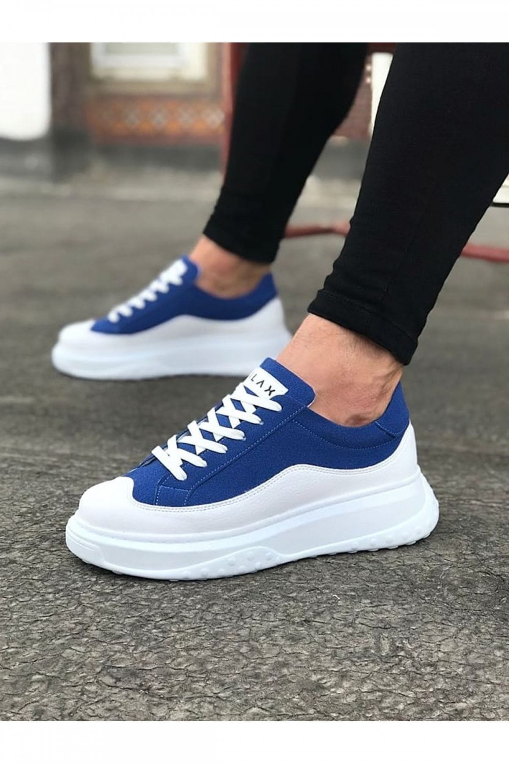 WG507 Erkek Günlük Bağcıklı Süet Cilt Spor Sneaker Ayakkabı SCBT - Mavi/Beyaz Erkek Ayakkabı WG507 Erkek Günlük Bağcıklı Süet Cilt Spor Sneaker Ayakkabı SCBT - Mavi/Beyaz – Wagoon Erkek Ayakkabı