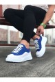 WG507 Erkek Günlük Bağcıklı Süet Cilt Spor Sneaker Ayakkabı SCBT - Mavi/Beyaz Erkek Ayakkabı WG507 Erkek Günlük Bağcıklı Süet Cilt Spor Sneaker Ayakkabı SCBT - Mavi/Beyaz – Wagoon Erkek Ayakkabı