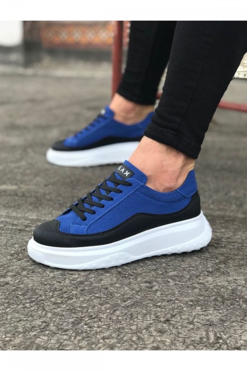WG507 Erkek Günlük Bağcıklı Süet Cilt Spor Sneaker Ayakkabı SCBT - Mavi/Siyah Erkek Ayakkabı WG507 Erkek Günlük Bağcıklı Süet Cilt Spor Sneaker Ayakkabı SCBT - Mavi/Siyah – Wagoon Erkek Ayakkabı