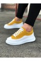 WG507 Erkek Günlük Bağcıklı Süet Cilt Spor Sneaker Ayakkabı SCBT - Sarı/Beyaz Erkek Ayakkabı WG507 Erkek Günlük Bağcıklı Süet Cilt Spor Sneaker Ayakkabı SCBT - Sarı/Beyaz – Wagoon Erkek Ayakkabı