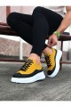 WG507 Erkek Günlük Bağcıklı Süet Cilt Spor Sneaker Ayakkabı SCBT - Sarı/Siyah Erkek Ayakkabı WG507 Erkek Günlük Bağcıklı Süet Cilt Spor Sneaker Ayakkabı SCBT - Sarı/Siyah – Wagoon Erkek Ayakkabı