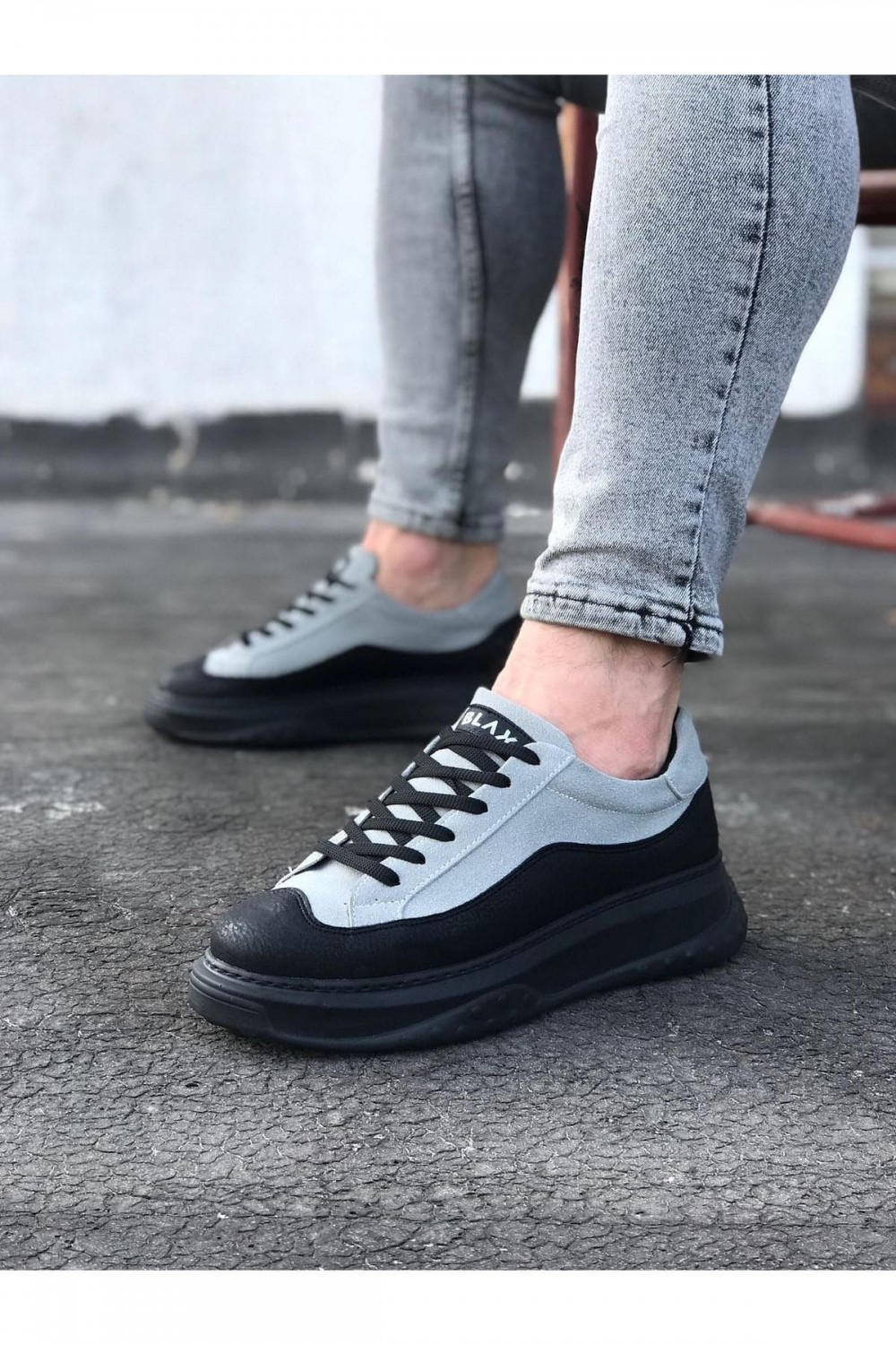 WG507 Erkek Günlük Bağcıklı Süet Cilt Spor Sneaker Ayakkabı SCST - Gri/Siyah Erkek Ayakkabı WG507 Erkek Günlük Bağcıklı Süet Cilt Spor Sneaker Ayakkabı SCST - Gri/Siyah – Wagoon Erkek Ayakkabı